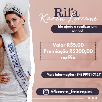 Rifa Miss Model Teen Canaã dos Carajás 